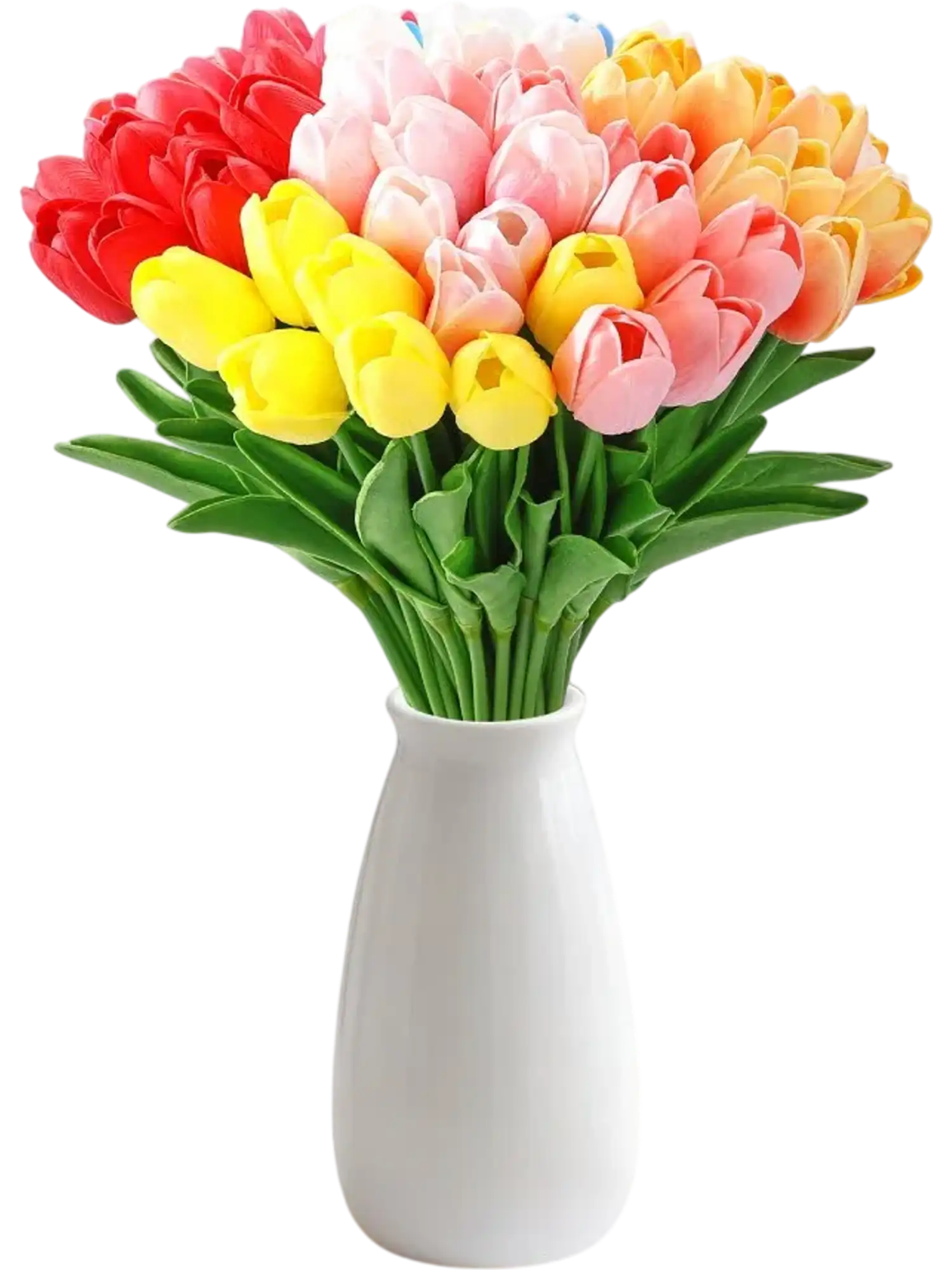 Vevor Artificial Tulip Mixed Color Faux Flowers with Stems 100 PCS New