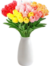 VEVOR Artificial Flowers Bulk Tulips 100 PCS Mixed Color Flower with Stems, Faux Flowers for Vase, Centerpieces, Weddings, Parties, Bouquets, Home Decor and DIY Arrangements, Realistic Fake Flower