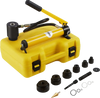 VEVOR Hydraulic Knockout Punch Kit, 10 Ton 1/2" to 2" Conduit Hole Cutter Set, KO Tool Kits with Puncher 6 Piece, Metal Sheet Driver Tools, For Aluminum, Stainless Steel, Brass, Fiberglass and Plastic