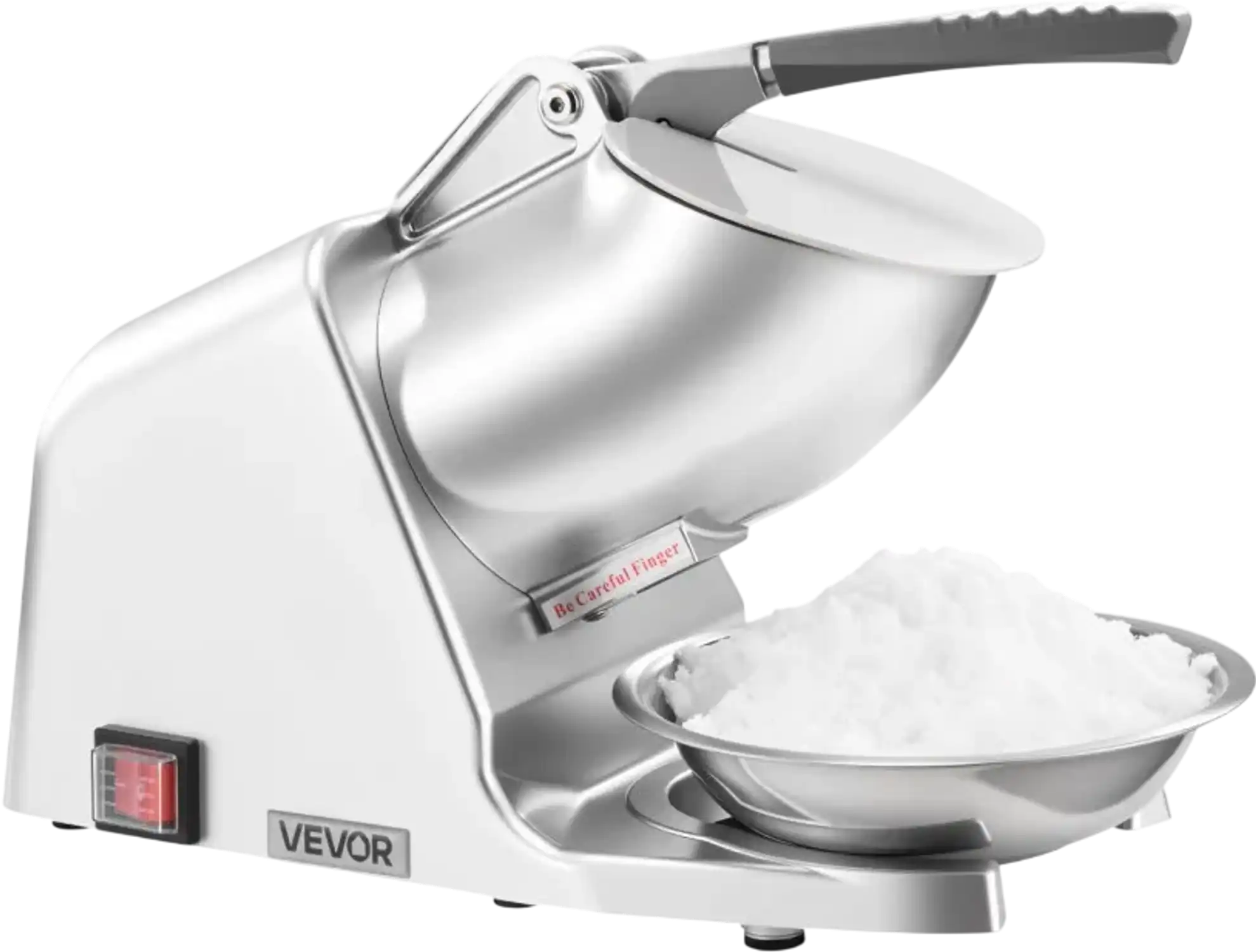 Vevor Ice Crusher Machine Electric 143 lbs/h Snow Cone Maker Shaved Ice Silver New