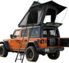 VEVOR Rooftop Tent Hard Shell, 2-3 Person Aluminum Roof Top Tent Hardshell with Tri-Color LED Light, Thick Mattress & 1 Window, Waterproof Windproof Overland Camping Car Roof Rack for Jeep SUV Pickup