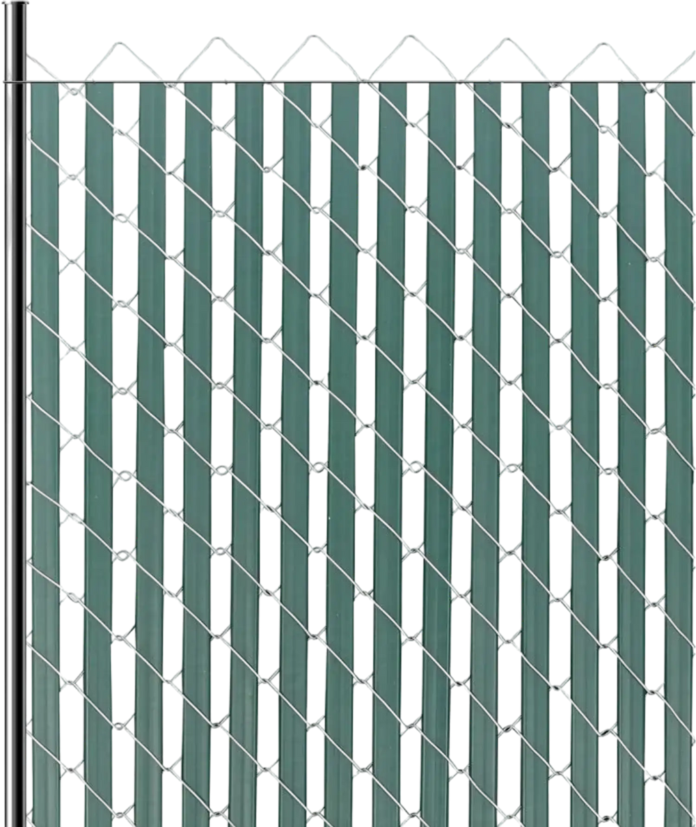 VEVOR Bottom Locking Privacy Slats, Double-Wall Vertical Bottom-Locking Slats for Chain-Link Fence, High-Density HDPE Chain Link Slats Ideally Fit 4' High Fence for Garden, Farm, Sports Field(Green)