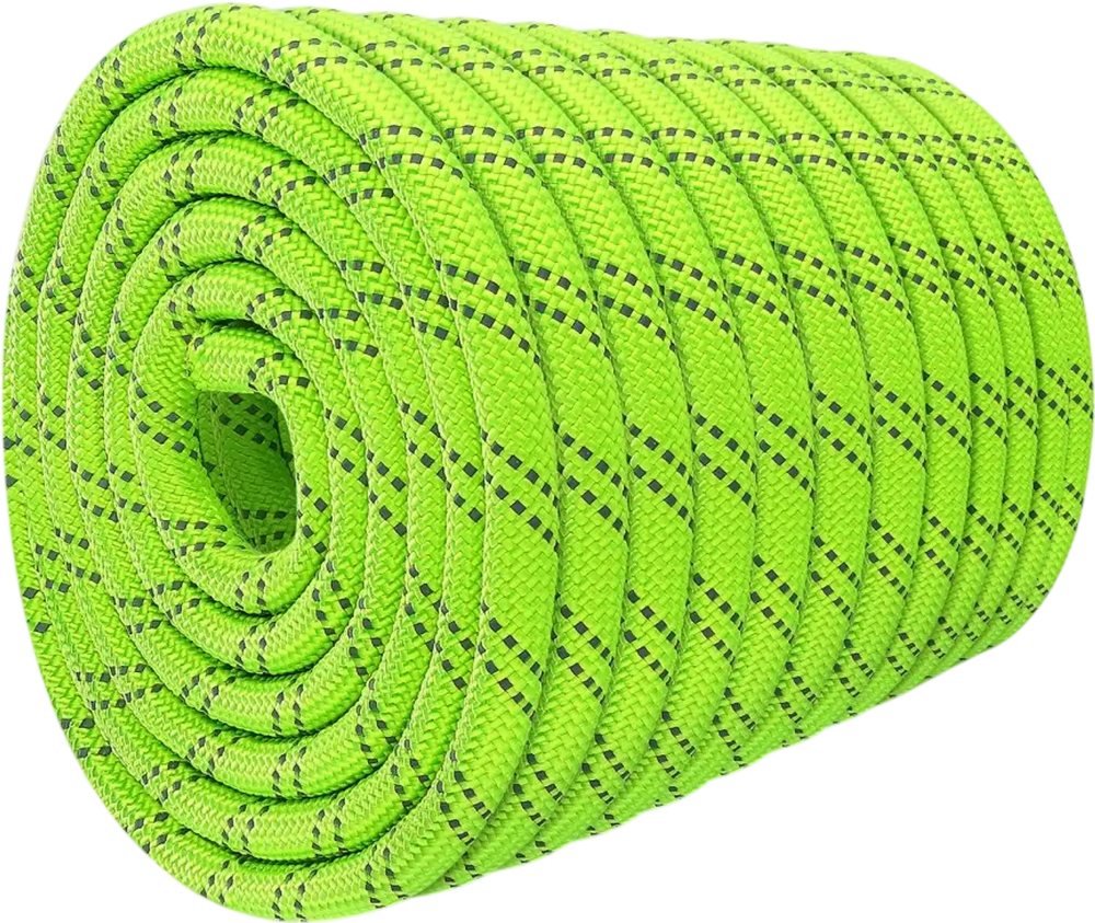 VEVOR Double Braided Polyester Rope 3/4 in x 220 ft Arborist Rigging Rope, for Tree Work, Heavy Duty 26 Strands, 19400 lbs High Breaking Strength, Outdoor Climbing Towing Swing Pulling Cord, Green