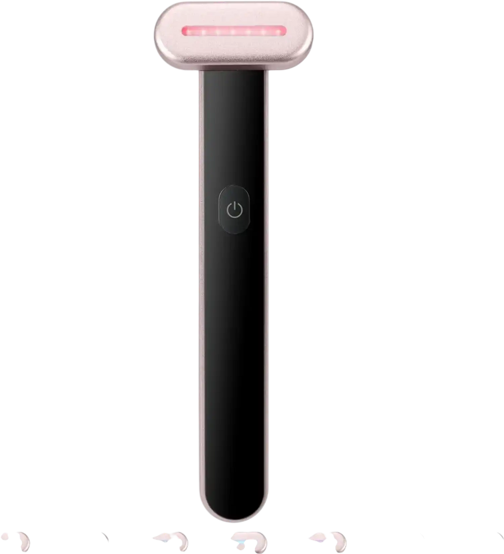 VEVOR Red Light Therapy Wand for Face, 7-Color LED Facial Wand Red Light Therapy Device with Heatig Therapy| Microcurrent Vibrating Massage, Portable LED Beauty Wand for Face, Neck