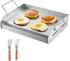 VEVOR Stainless Steel Griddle, 17x13 inch Universal Flat Top Rectangular Plate, Gas Grill Griddle for BBQ Grill, Teppanyaki, Portable Family Cookware with Handle, for Camping Tailgating Party