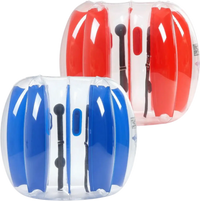 VEVOR Inflatable Bumper Balls 2-Pack, 4FT/1.2M Body Sumo Ball, Durable Thick PVC Human Hamster Bubble Knocker for Outdoor Sports Team Gaming Play, Bopper Toy for Garden Yard Park, Red & Blue