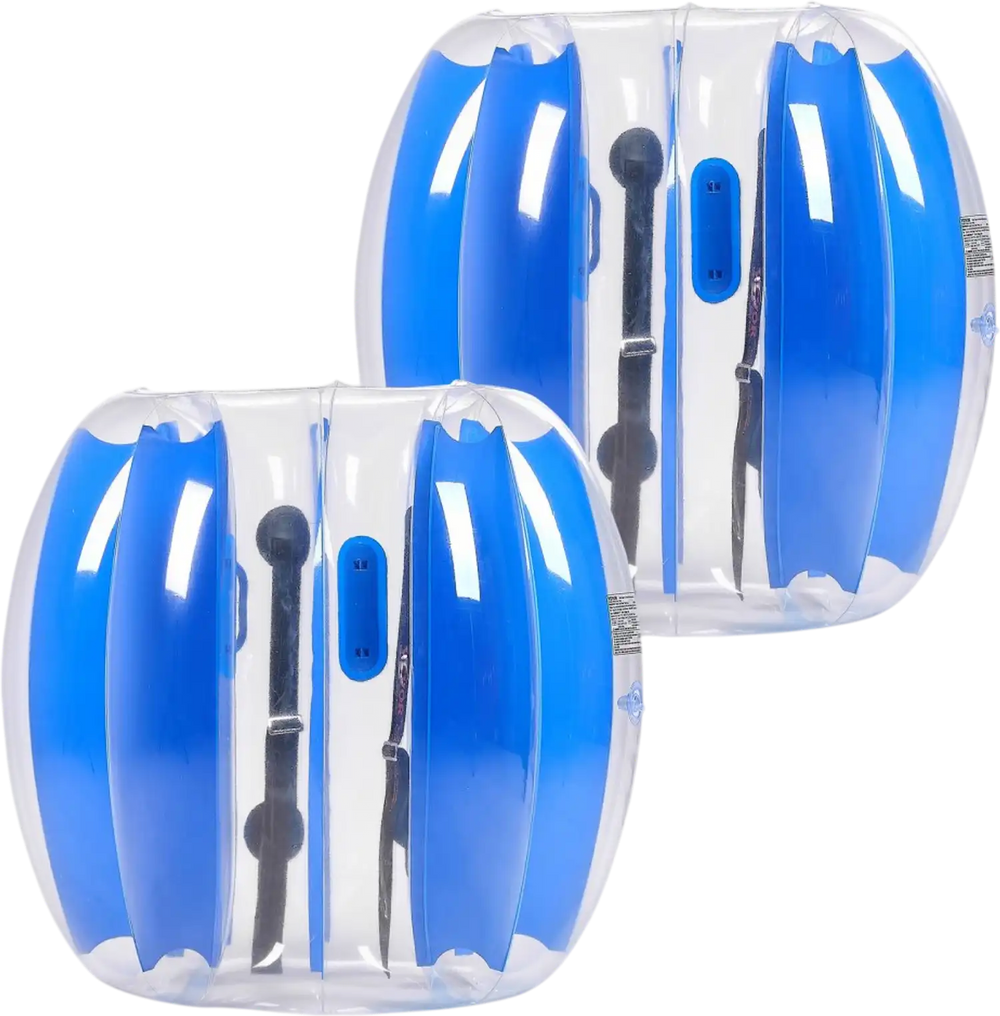 VEVOR Inflatable Bumper Balls 2-Pack, 3FT/0.9M Body Sumo Ball, Durable Thick PVC Human Hamster Bubble Knocker for Outdoor Team Gaming Play, Bopper Toy for Playground Yard Park, Blue Stripes