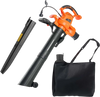 VEVOR Electric Leaf Blower, 12 Amp, 250 MPH, 400 CFM, 3 in 1 Handheld Blower Vacuum & Mulcher for Lawn Care, 2-Speed Lightweight Portable with Bag and Wheeled Base for Yard Patio Outdoor, Corded