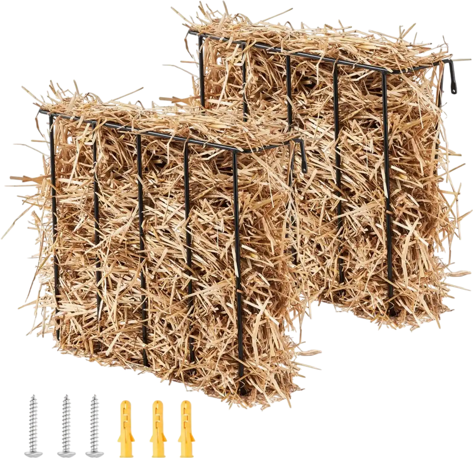 Vevor Livestock Hay Feeder Wall-Mounted 24 Gallon 2-Pack New