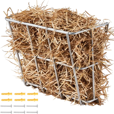 VEVOR Livestock Hay Feeder, 18.5 Gallons Large Capacity, Heavy-Duty Steel Goat Hay Rack, 24.4