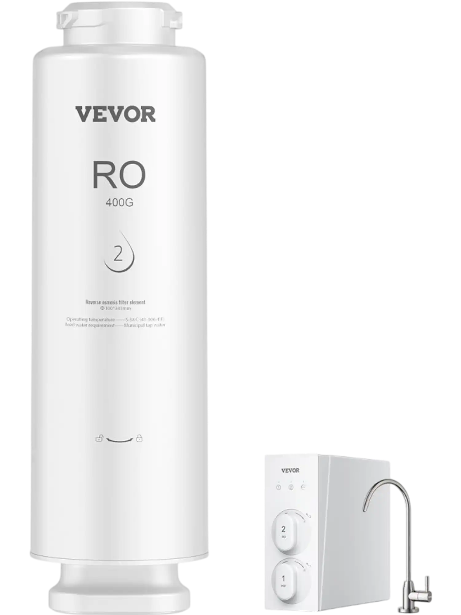 Vevor Water Filter Reverse Osmosis 400 GPD Under Sink Replacement New