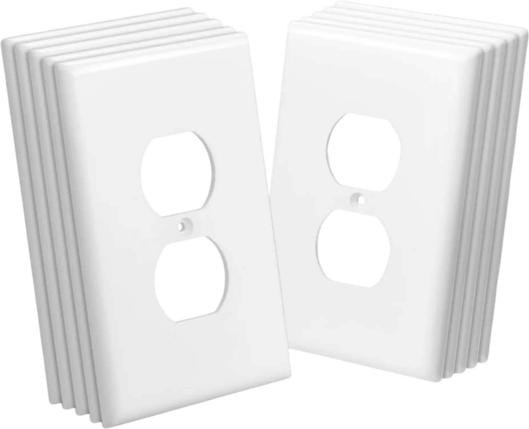 Vevor Outlet Cover 1-Gang Duplex Receptacle Faceplate 10-Pack White New