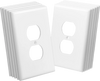 VEVOR 1-Gang Duplex Outlet Covers, 10 Pack Standard Size Wall Outlet Cover, Unbreakable and  Impact-Resistant Polycarbonate Thermoplastic, Dual Receptacle Faceplate, for Electrical Outlets, White