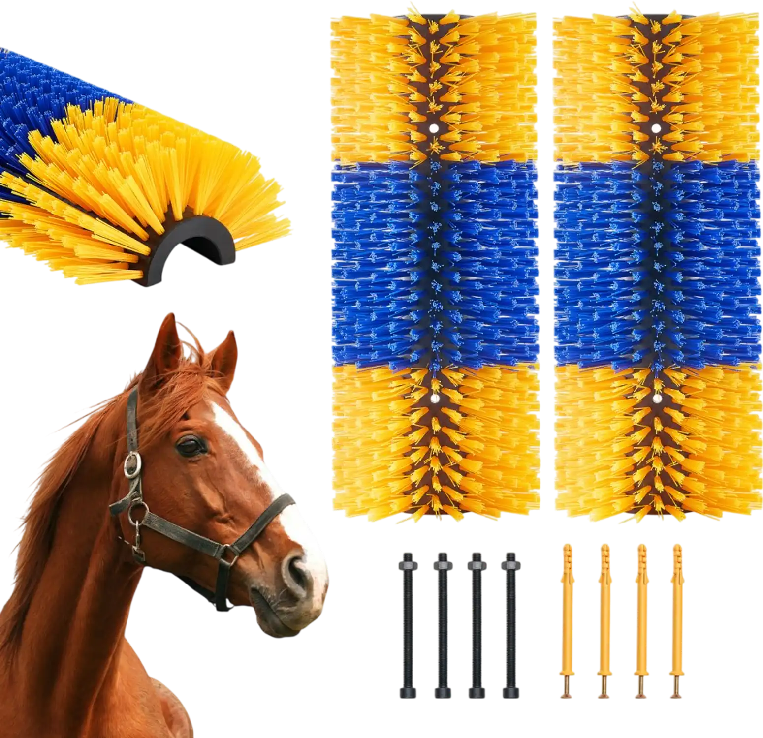 Vevor Livestock Scratching Brush 2-Piece 20