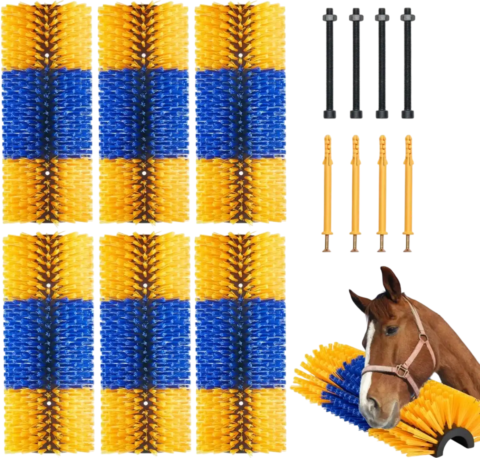Vevor Livestock Scratching Brush 6-Pc 20