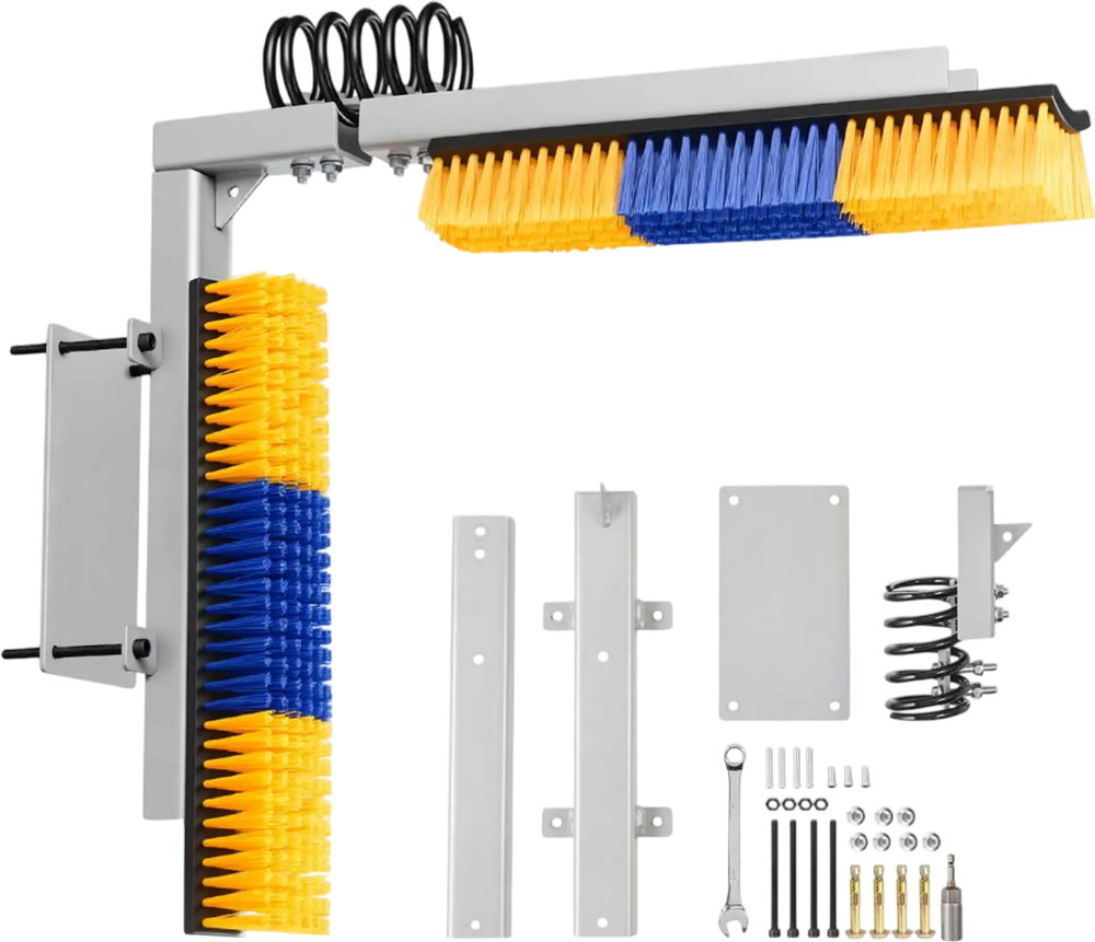 VEVOR 2 Way Livestock Scratching Brush, Dual Sided Goat Scratcher Brush with Mounting Bracket, 16.9" x 3.9" Cow Scratcher for Back Itch Relief, Massage Grooming Scratch Tool for Horse Cattle Sheep Pig