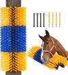 VEVOR Livestock Scratching Brush, Horse Brush with 2 Screws, 17.1 x 7.5 in Cow Scratcher, for Back Itch Relief & Keep Cleaning, Grooming & Scratching Post Brush for Horse, Pig, Cattle Supplies