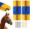 VEVOR Livestock Scratching Brush, 2 Pcs Horse Brush with 4 Screws, 17.1 x 7.5 in Cow Scratcher, for Back Itch Relief & Keep Cleaning, Grooming & Scratching Post Brush for Horse, Pig, Cattle Supplies