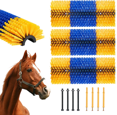 Vevor Livestock Scratching Brush 3-Pc 17.1