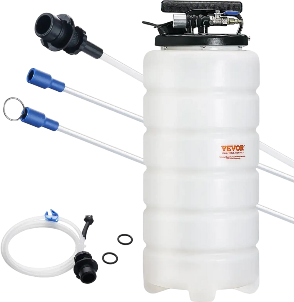 VEVOR Fluid Extractor, 4 Gallons (15 Liters), Pneumatic/Manual Oil Changer Vacuum Fluid Extractor with Dipstick and Suction Hose, Oil Extractor Change Pump for Automotive Fluids Vacuum Evacuation