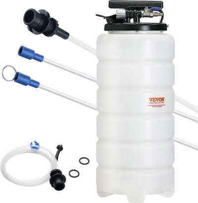 VEVOR Fluid Extractor, 4 Gallons (15 Liters), Pneumatic/Manual Oil Changer Vacuum Fluid Extractor with Dipstick and Suction Hose, Oil Extractor Change Pump for Automotive Fluids Vacuum Evacuation