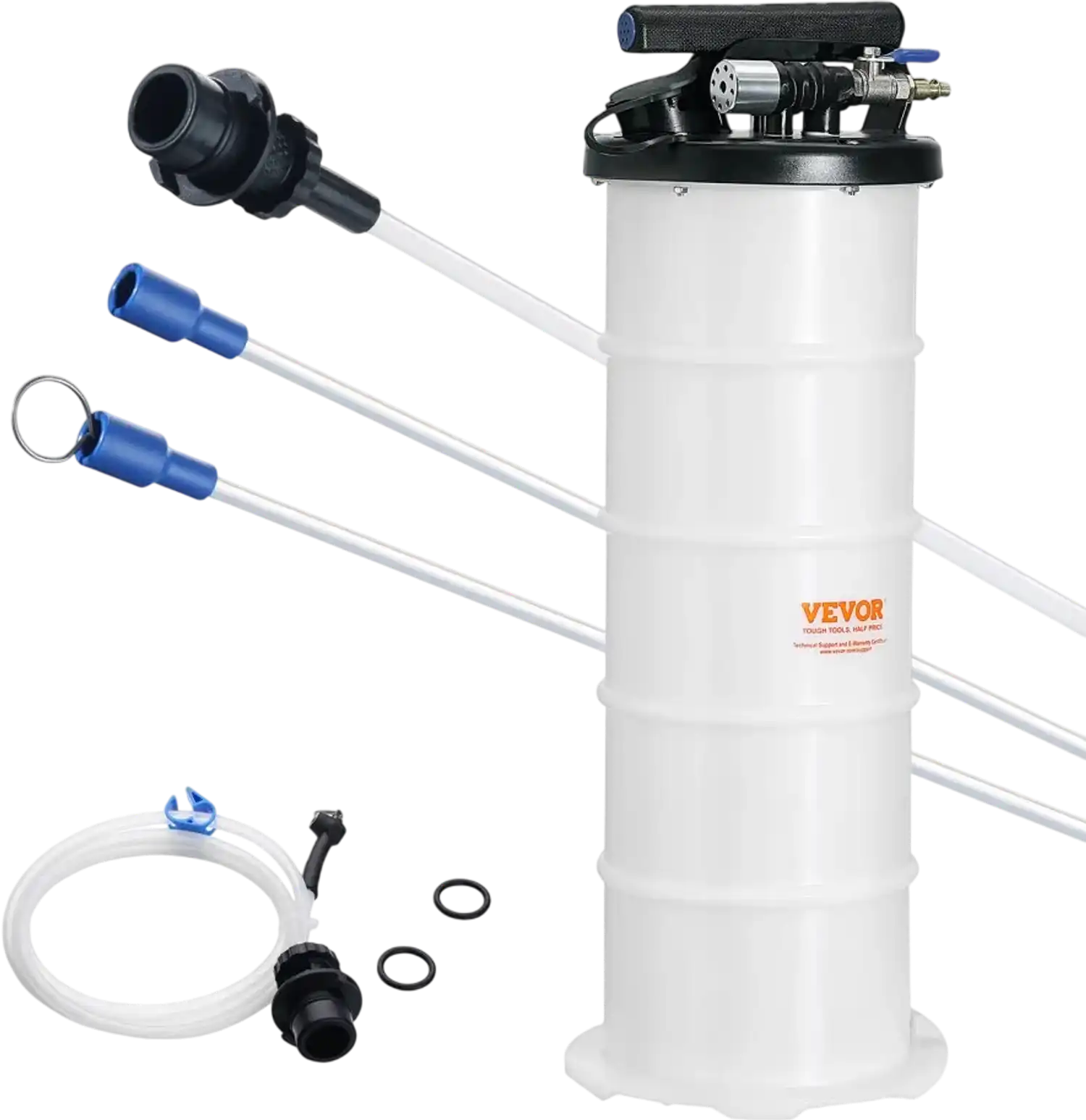 Vevor Fluid Extractor 1.74 Gallon Pneumatic Manual Oil Changer Vacuum Pump New
