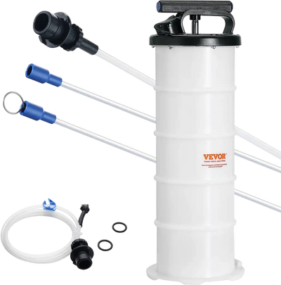 VEVOR Fluid Extractor, 1.74 Gallons (6.5 Liters), Manual Hand-Operated Oil Changer Vacuum Fluid Extractor with Dipstick and Hose, Oil Extractor Change Pump for Automotive Fluids Vacuum Evacuation