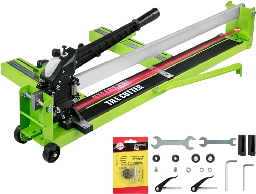 VEVOR Tile Cutter 39 Inch, Manual Tile Cutter All-Steel Frame,Tile Cutting Machine with Laser Guide and Bonus Spare Cutter,Tile Cutter Hand Tool for Precision Cutting Porcelain Ceramic Floor Tiles