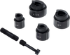 VEVOR Hydraulic Knockout Punch Kit, 4 Pieces 1/2", 3/4", 1", 1-1/4" Conduit Hole Cutter Set, Metal Sheet Driver Tools, KO Tool Kits For Aluminum, Brass, Stainless Steel, Fiberglass and Plastic