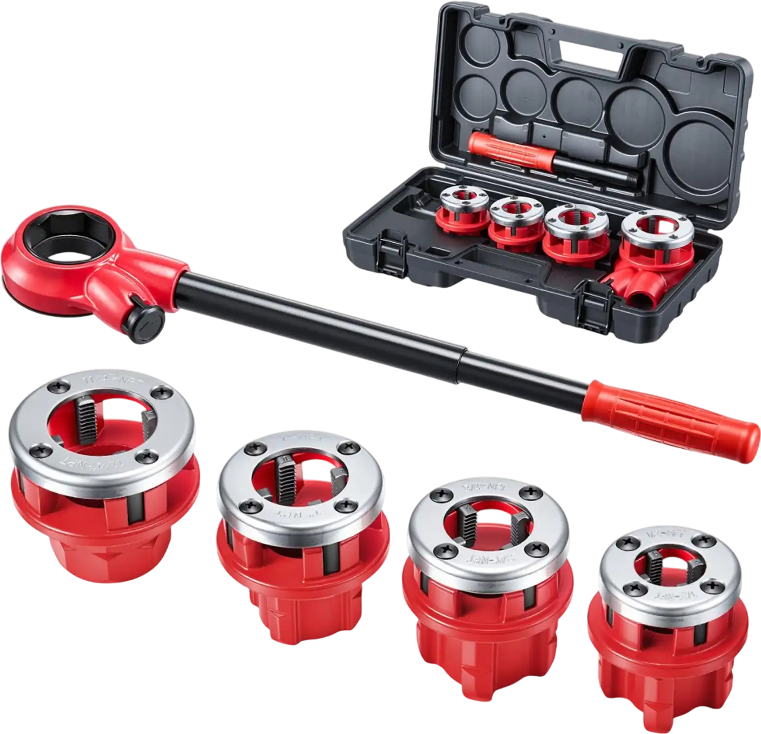 Vevor Pipe Threader Ratchet Kit with 4 Dies 1/2