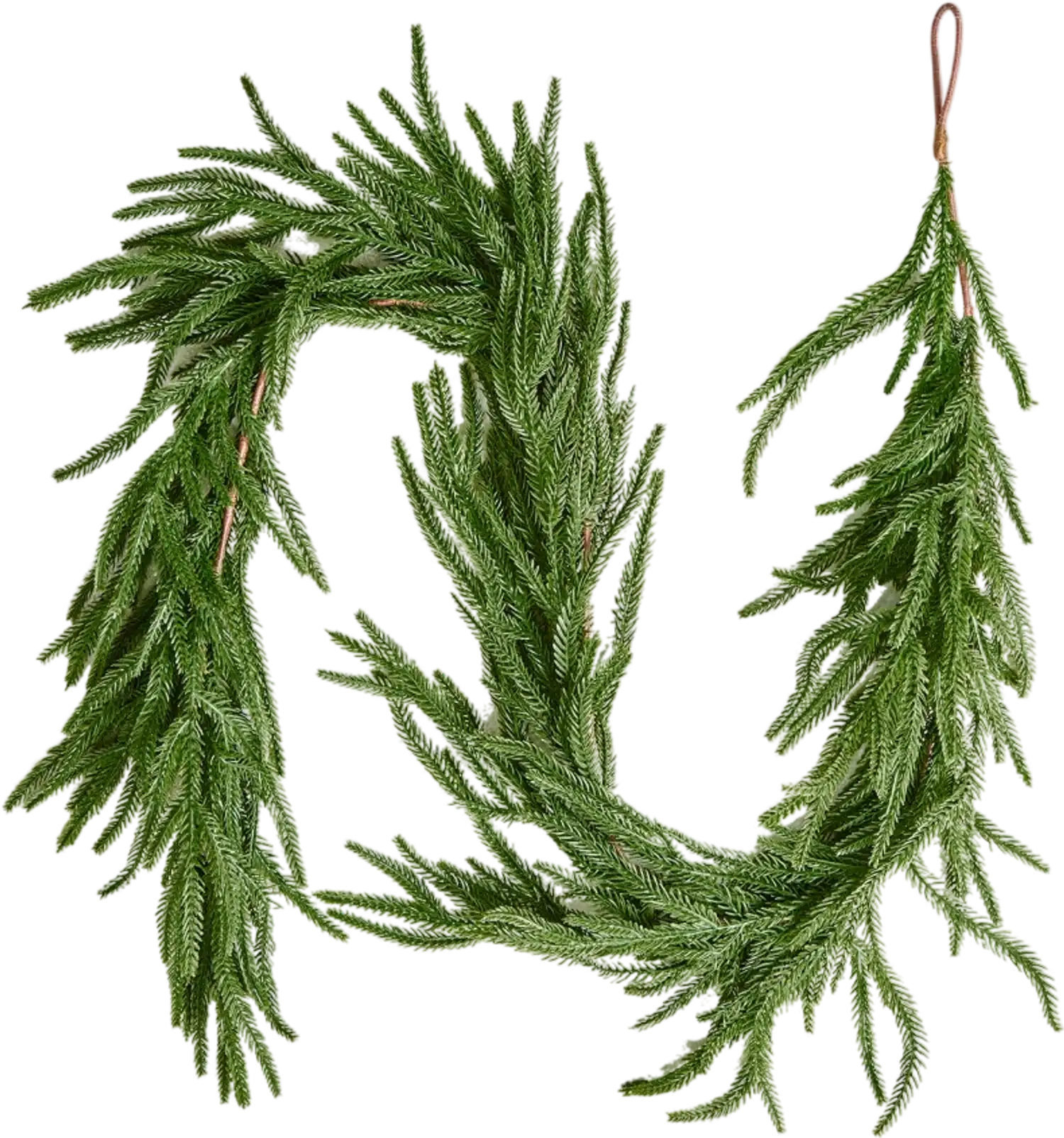 Vevor Christmas Garland 5' Real Touch Norfolk Pine Faux Greenery New