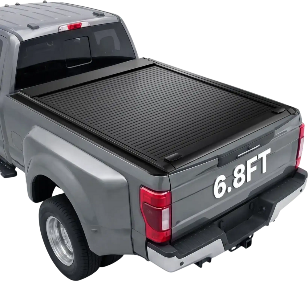 VEVOR Retractable Tonneau Cover 6.8FT Hard Truck Bed Cover Manual Retract, Compatible with 2017-2026 Ford F-250/350 Super Duty 6.8FT Bed (81.9"), Waterproof Aluminum Frame, T-Slot & Lock Key for Trips