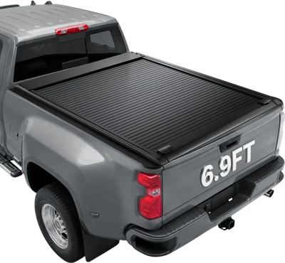 VEVOR Retractable Tonneau Cover 6.9FT Hard Truck Bed Cover Manual Retract, Compatible with 2020-2026 Chevy/GMC Silverado/Sierra 2500/3500HD 6.9FT Bed (82.2