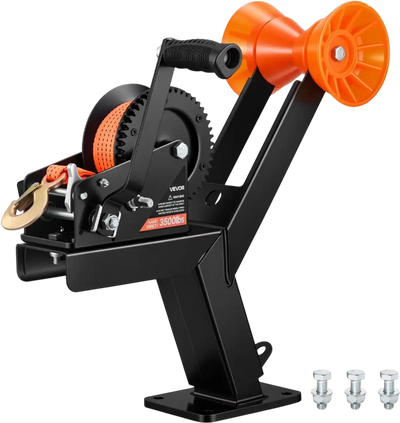 Vevor Boat Trailer Winch Stand with Roller 3500 lbs 20' Strap for 2-3