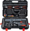 VEVOR Mechanics Tool Set, 314-Piece Mechanic Tool Kit, 1/4 in, 3/8 in, and 1/2 in Drive, Metric Socket Set, Wrenches, Screwdriver Bits, Accessories, and Storage Case, for Automotive and Home Repair