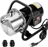 VEVOR Shallow Well Pump, 1.1 HP 115V, 978 GPH 131 ft Height, 40psi Max Pressure, Portable Stainless Steel Sprinkler Booster Jet Pumps for Garden Lawn Irrigation system, Lake Fountain, Water Transfer