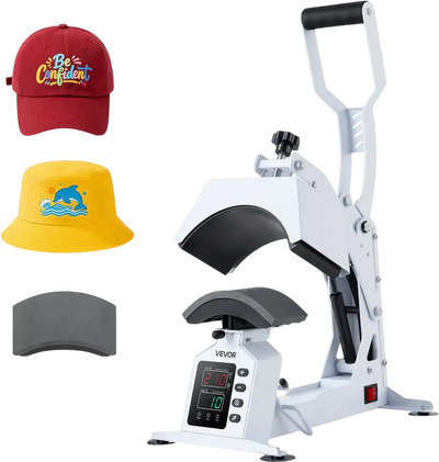 Vevor Hat Press Machine Heat Press for Hats and Caps White New