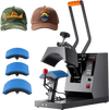 VEVOR Hat Heat Press, 4-in-1 Cap Heat Press Machine, 6 x 3in Clamshell Sublimation Transfer, LCD Digital Timer Temperature Control with 4pcs Curved Heating Elements (6x3/6.7x2.7/6.7x2.7/8.1x3.5)