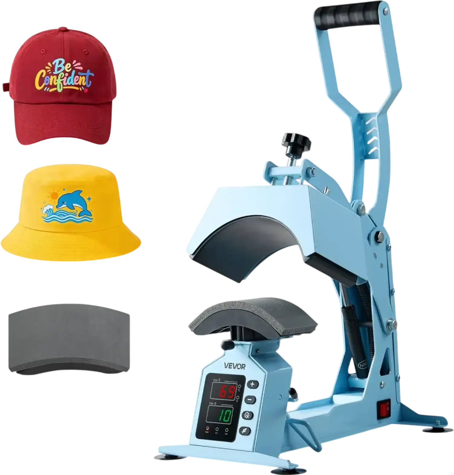 Vevor Hat Press Machine 2-in-1 Light Blue New
