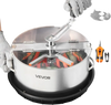 VEVOR Manual Bud Leaf Trimmer, 12 in Reaper Bowl Bud Trimmer with Stainless Steel Blades, Visual Cutting , Wet & Dry Hydroponic Cutting Machine with Tray, Twisted Spin Cut for Plant Buds Flowers