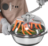 VEVOR Bud Leaf Bowl Trimmer, 13 in Manual Bud Trimmer, with Sharp Stainless Steel Blades, Visual Cutting, Wet & Dry Hydroponic Cutting Machine, Twisted Spin Cut for Plants Leaves Buds Flowers