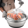 VEVOR Bud Leaf Bowl Trimmer, 19 in Manual Bud Trimmer, with Sharp Stainless Steel Blades, Visual Cutting, Wet & Dry Hydroponic Cutting Machine, Twisted Spin Cut for Plants Leaves Buds Flowers