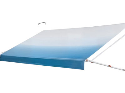 Vevor Manual Retractable RV Awning Complete Kit 18.12' Gradient Blue New