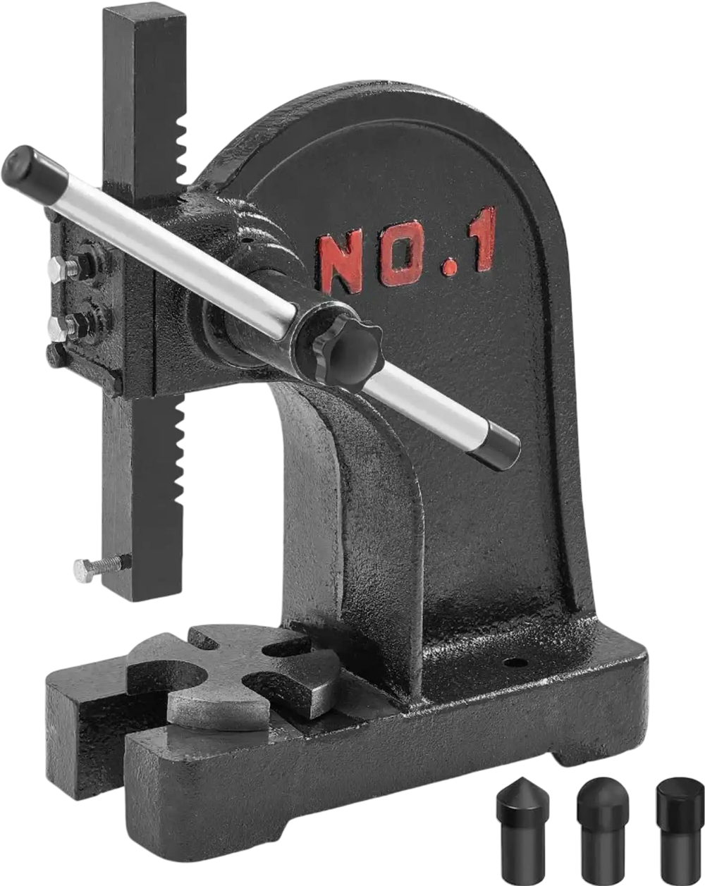VEVOR Arbor Press, 1 Ton Manual Arbor Press, 5.9" Maximum Height, Cast Iron Heavy-duty Manual Desktop Arbor Press, Precision Hand Press for Stamping, Bending, Stretching, Forming