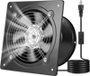 VEVOR 8 Inch Exhaust Fan, 576 CFM High Velocity Wall Mount Vent Fan with On/Off Control, Low Consumption, Portable Ventilation Extractor for Attic,Garage,Basement,Workshop,Kitchen, Chicken Coop,Black