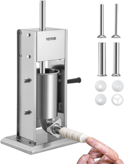 Vevor Sausage Stuffer 5 lbs 3 L Vertical Stainless Steel Two-Speed New