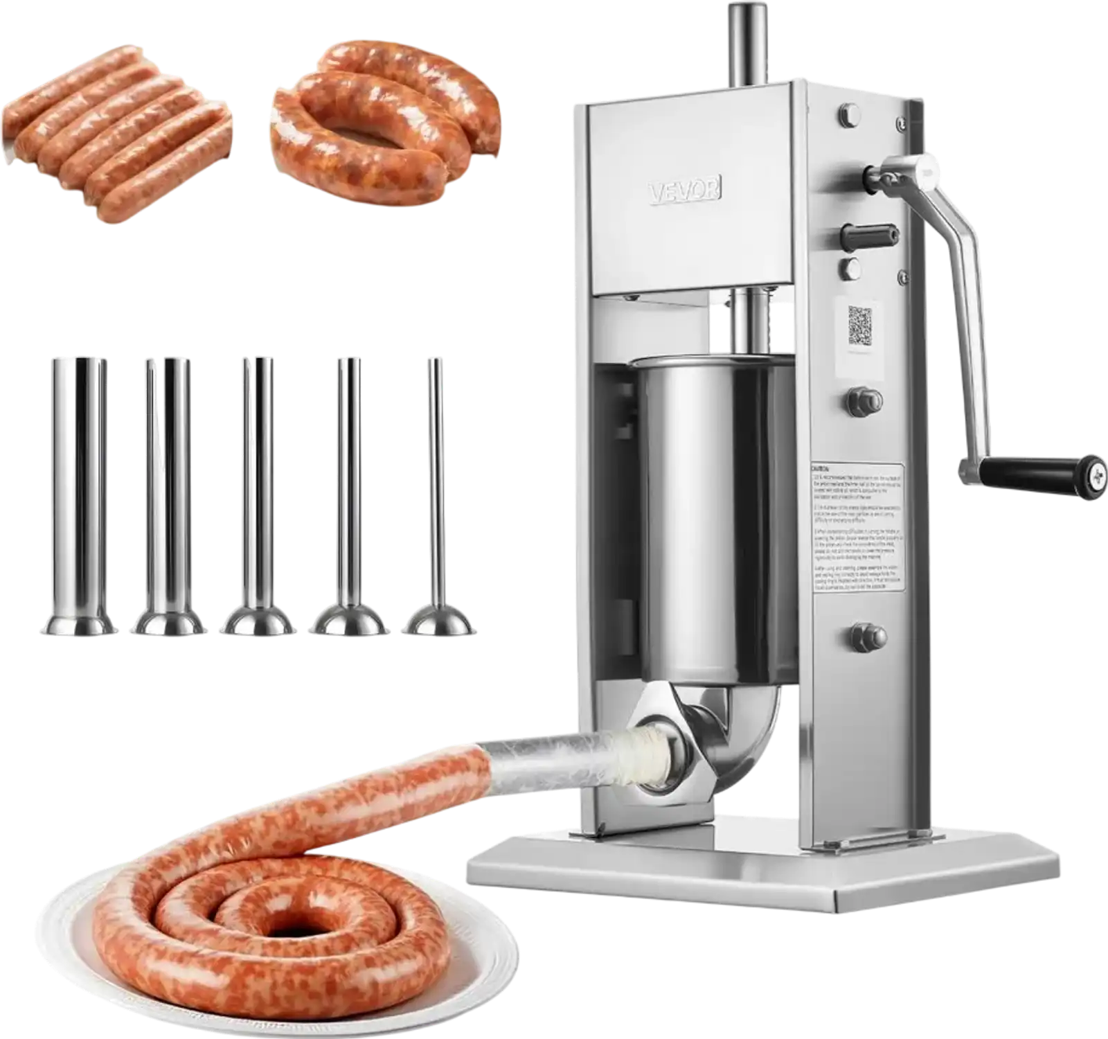 Vevor Sausage Stuffer 7 lbs / 3 L Vertical Manual Meat Stuffer New