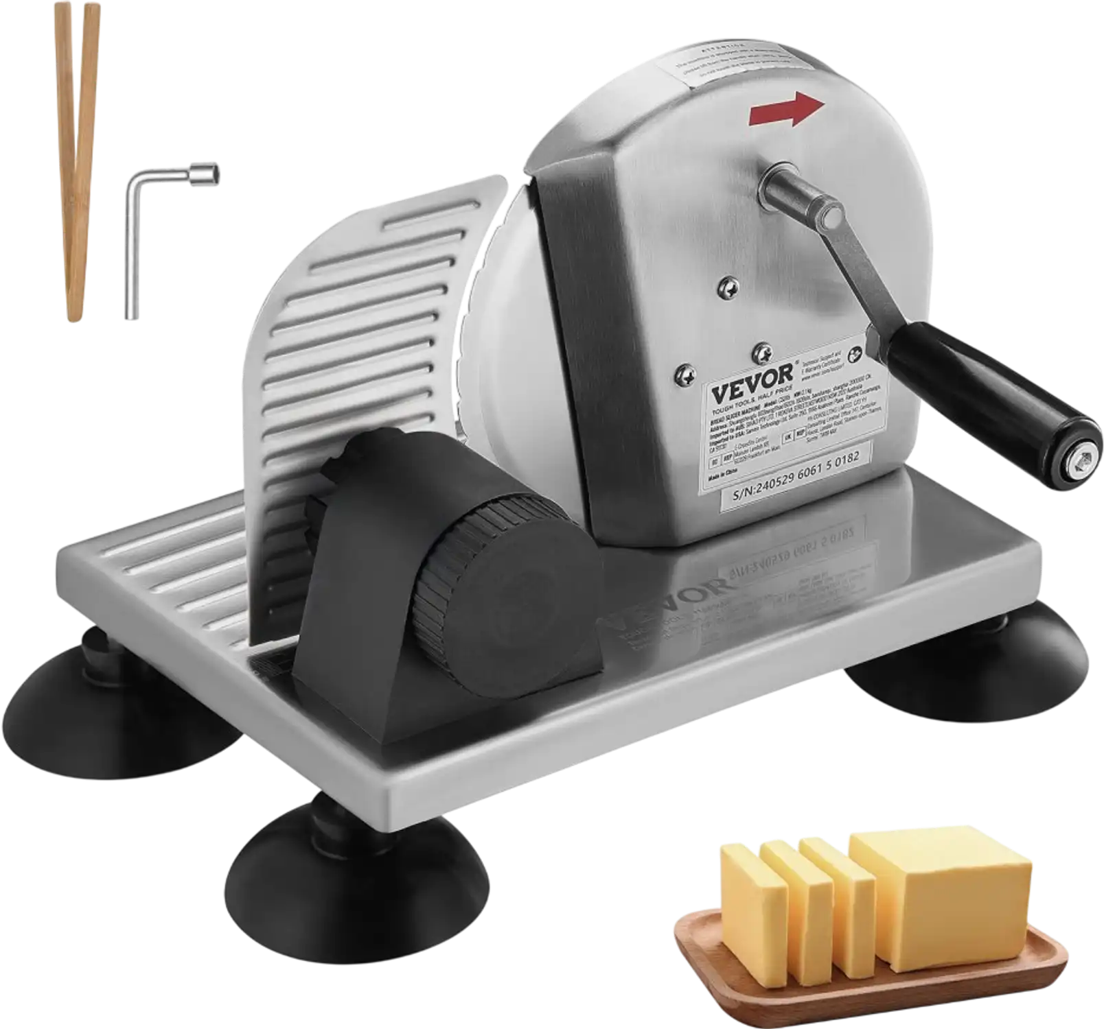 Vevor Manual Bread Slicer Adjustable 0-6