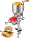 VEVOR Manual Grain Mill with High Hopper, Hand-Crank Corn Grinder, Heavy Duty Cast Iron Wheat Grinding Mill with Stable Table Clamp & Dust Cover for Grains Spices Coffee Beans Nuts