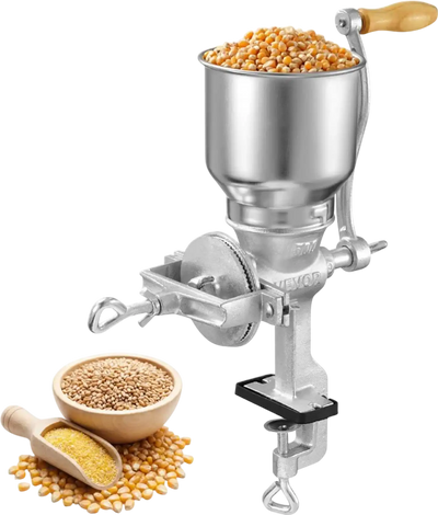 Vevor Grain Mill Manual High Hopper Hand-Crank Corn Grinder New